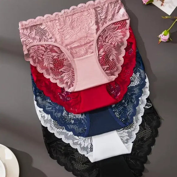 [BUNJANG] Women's Lace Lingerie Set (5-Piece, Size 66) / 5개입 여성 레이스 속옷 세트 .66사이즈
