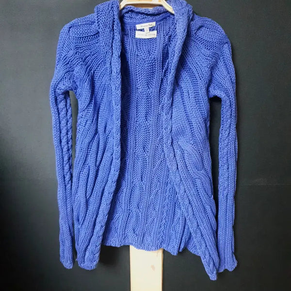 [BUNJANG] Massimo Dutti Cable Knit Cardigan Purple/Blue / 진짜만원 마시모두띠 케이블가디건 55 퍼플블루