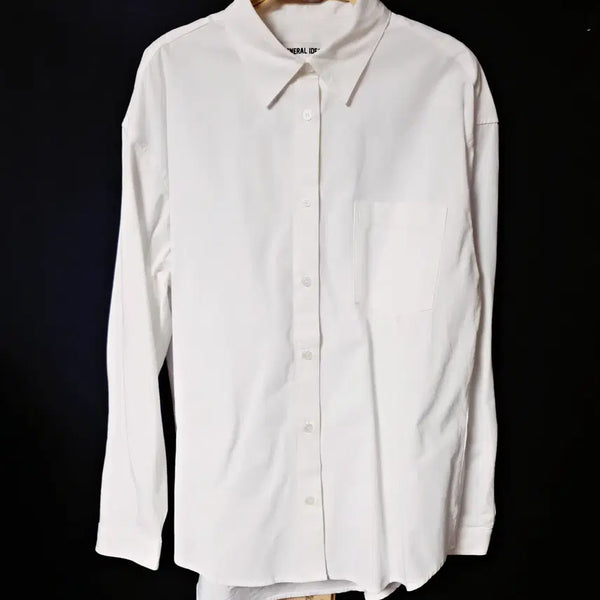 [BUNJANG] GENERAL IDEA 24SS Oversized Shirt White (M/100% Cotton) / 진짜만원 새상품 제네럴아이디어 66~88 오버핏셔츠 24ss 화이트