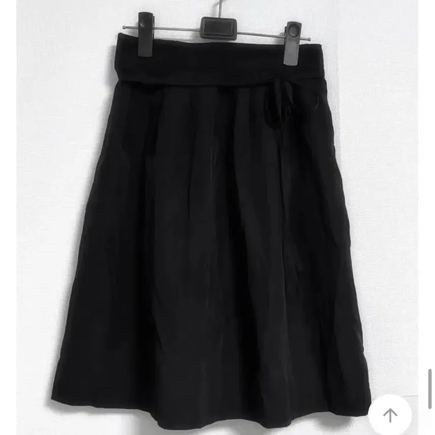 [BUNJANG] Ribbon Strap Shirring Midi Skirt / 리본 스트랩 셔링 미디 스커트