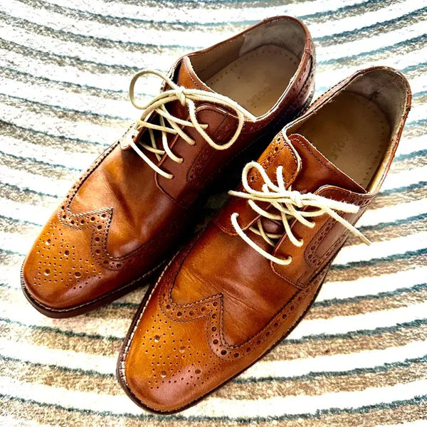 [BUNJANG] Brooks Brothers Wingtip Shoes Brown US 7 / 브룩스 브라더스 윙팁 구두 갈색 255