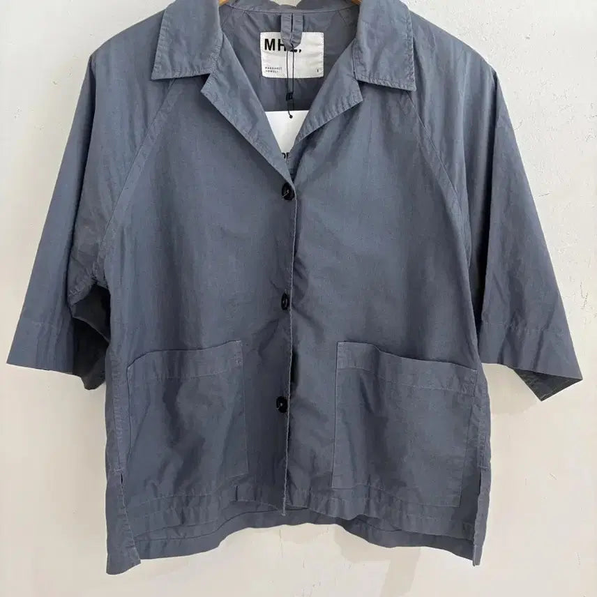 [BUNJANG] Mhl Cotton-Linen Blend Shirt Gray Size 1 / Mhl 셔츠