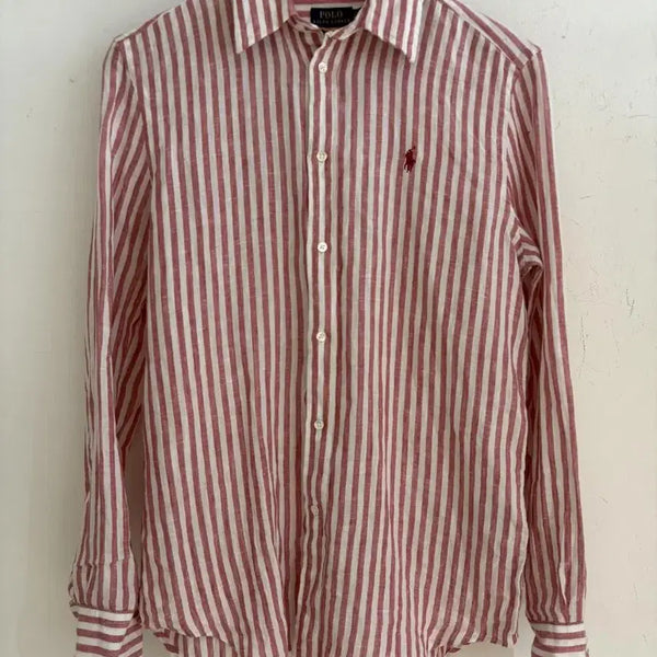 [BUNJANG] Polo Linen Shirt Pink / 폴로 린넨셔츠