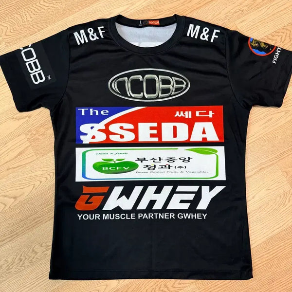 [BUNJANG] Team Mad Sponsor T-Shirt Black Short Sleeve / 팀매드 스폰서티