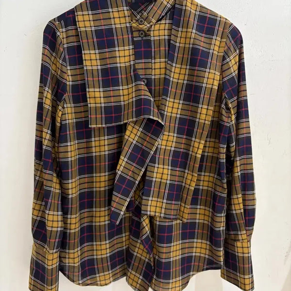 [BUNJANG] Vivienne Westwood Multi Color Tencel Blend Shirt Size 38 / 비비안웨스트우드 셔츠