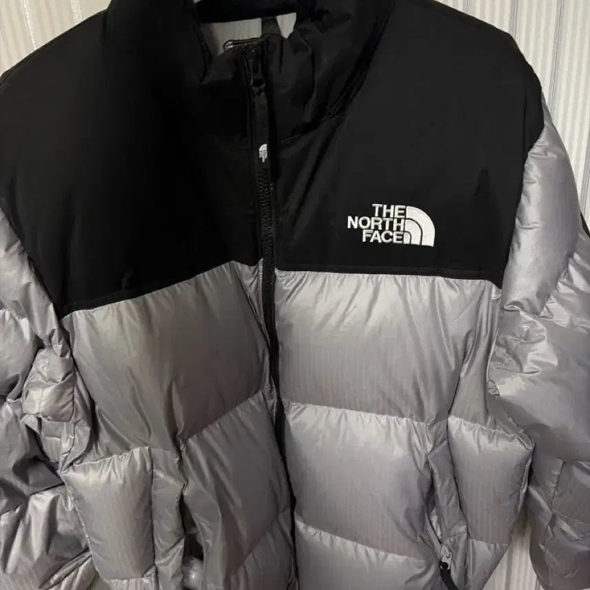 [BUNJANG] The North Face Padded Jacket Heather Grey L (100) / 노스페이스 패딩 헤더그레이 L 100