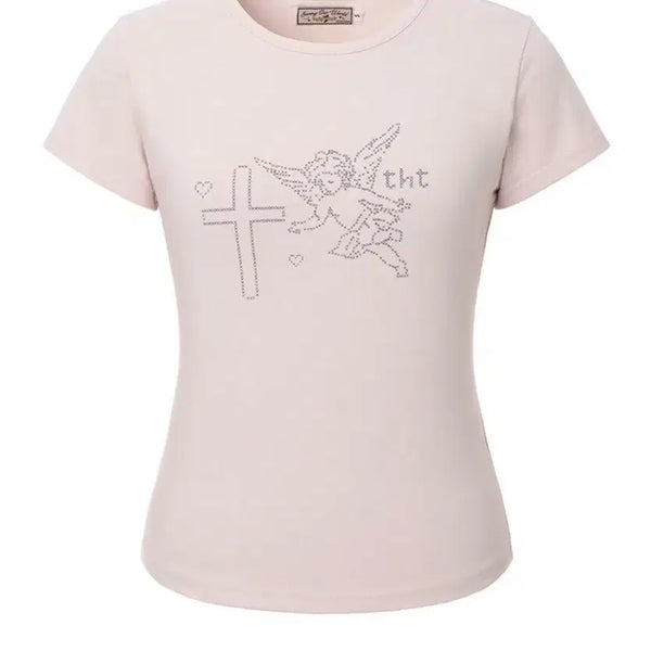 [BUNJANG] 3Times Pixel Angel T-Shirt / [S] 쓰리타임즈 픽셀 엔젤티 pixel angel