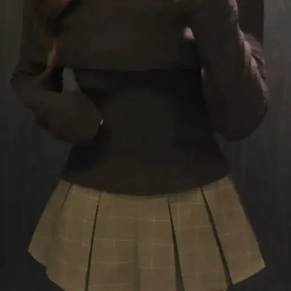 [BUNJANG] Checkered Mood Pleated Mini Skirt / 체크 무드 플리츠 미니 스커트 /미니 스커트 플리츠스커트