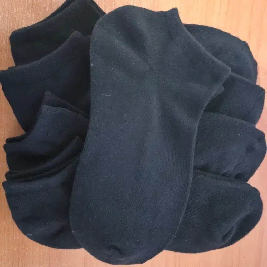 [BUNJANG] Black Ankle Socks 20-Pair Set / 검정 발목 양말 20 세트