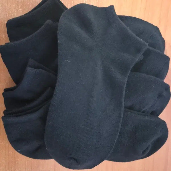 [BUNJANG] Black Ankle Socks 20-Pair Set / 검정 발목 양말 20 세트