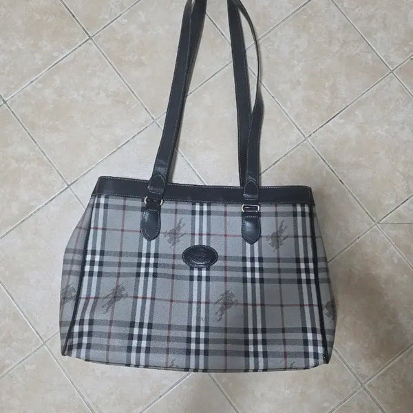 [BUNJANG] Burberry London Check Shoulder Bag Grey / 버버리 런던 체크백 그레이