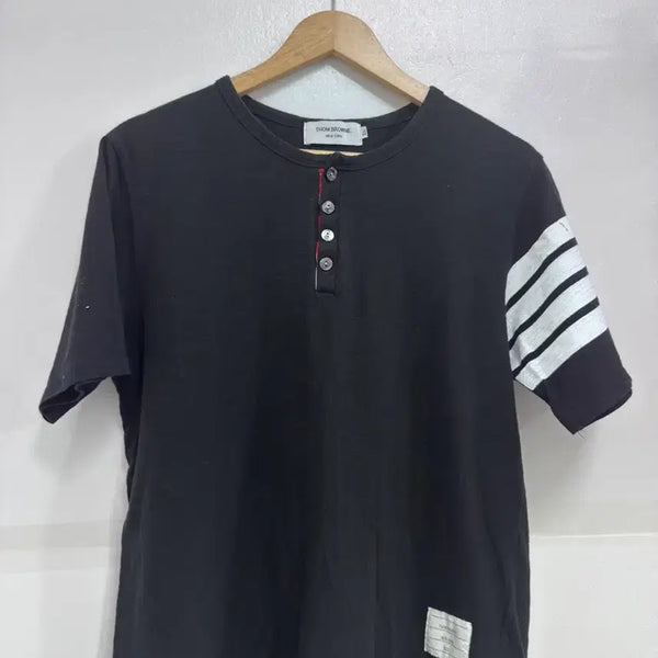 [BUNJANG] Thom Browne Four-Bar Short-Sleeve T-Shirt Black / 톰브라운 4선 반팔 검정