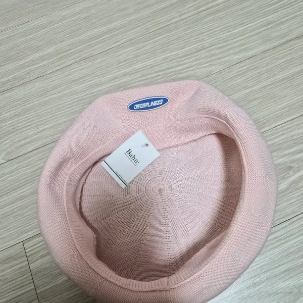 [BUNJANG] Pink Knit Beret / [택 있음] 새상품 핑크 니트 베레모