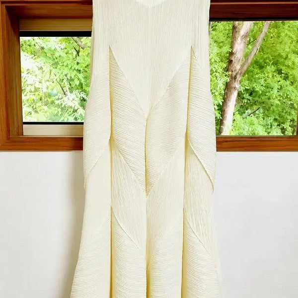 [BUNJANG] Pleated Long Dress / 플리츠 롱 원피스