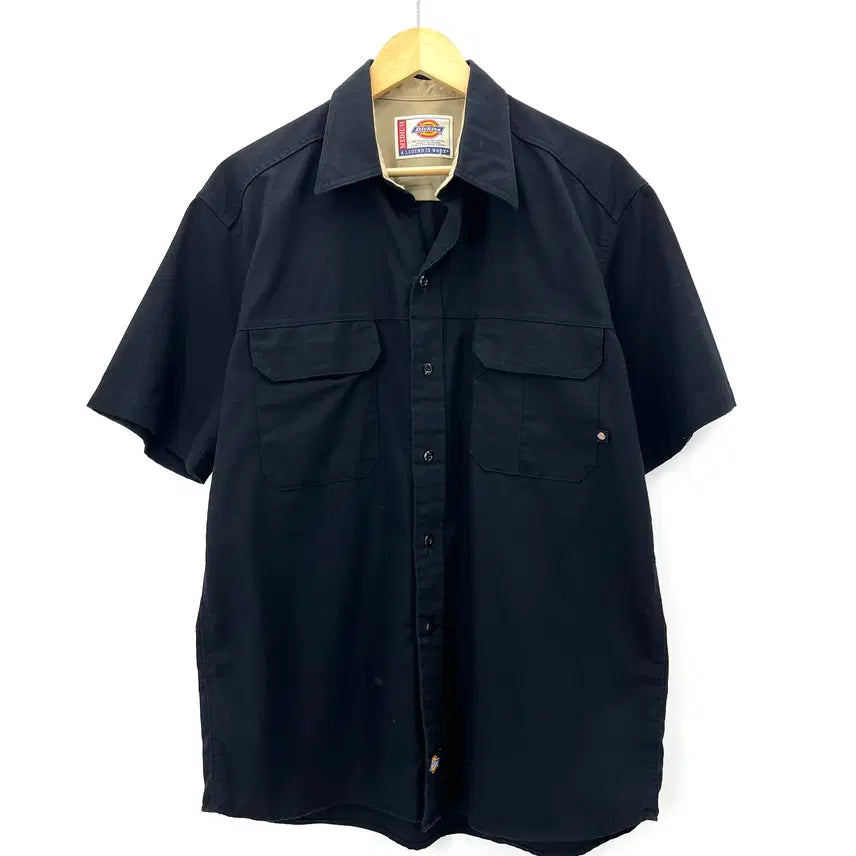 [BUNJANG] Dickies Two Pocket Work Short Sleeve Shirt Black / [Dickies] 디키즈 투포켓 워크 반팔셔츠