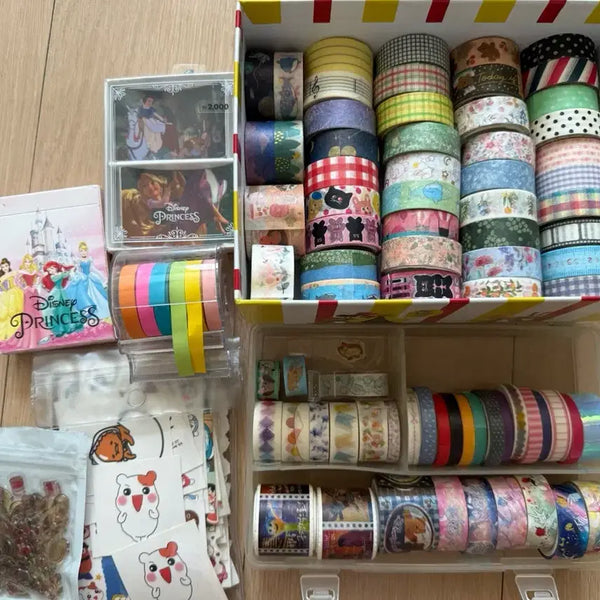 [BUNJANG] Disney Stickers, Washi Tapes, and Ins Stickers Bundle / 다꾸용품 마테 75개 인스 디즈니 스티커 다이소