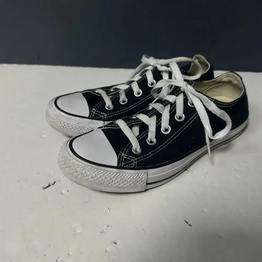 [BUNJANG] Converse All Star Black Low Sneakers / 230 컨버스 올스타 블랙 로우 스니커즈