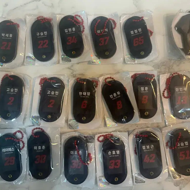 [BUNJANG] Lotte Giants Nametag Keyring - Various Players / 롯데 자이언츠 네임텍 키링 한태양 황성빈 정훈 전민재 등등
