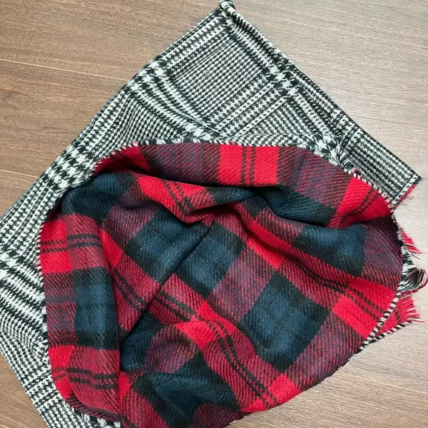 [BUNJANG] Zara Reversible Check Wool Scarf / 자라 리버시블 체크 머플러 (드라이완료)