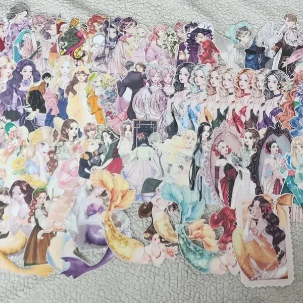 [BUNJANG] Deco Sticker Set - Character Illustrations - 4214 Pieces / 다꾸템 처분 인물 배경 인물집 4214장