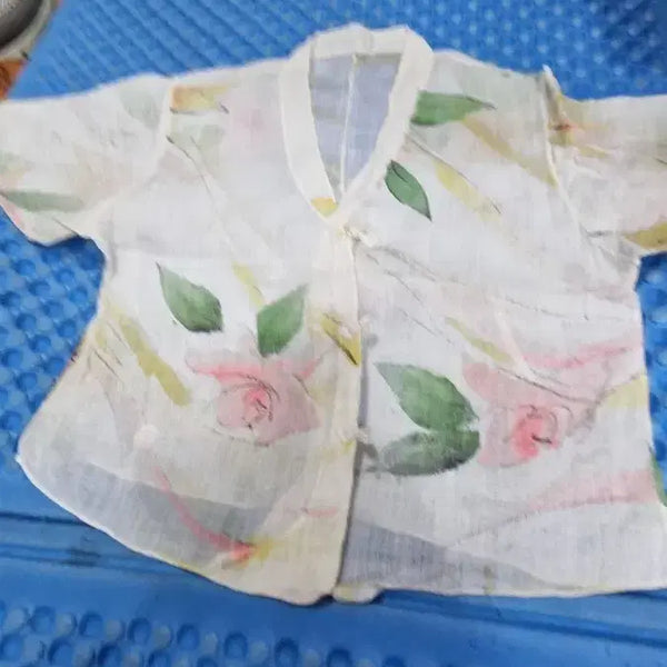 [BUNJANG] Floral Dyed Ramie Short Jacket / 꽃나염 모시 숏 쟈켓