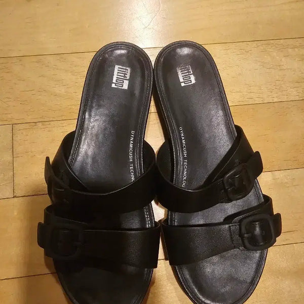 [BUNJANG] Fitflop Black Double Buckle Sandals EU 39 / 250 / 핏플랍 블랙 더블 버클 샌들 250