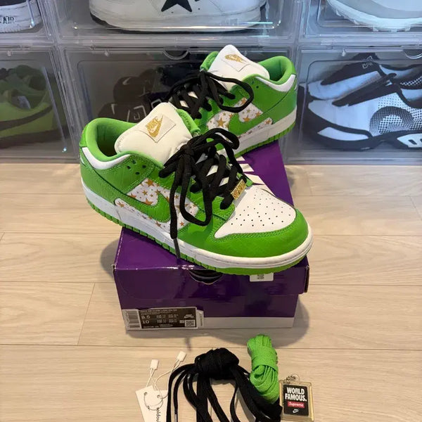 [BUNJANG] Nike x Supreme SB Dunk Low "Mean Green" / [265] 나이키 x 슈프림 SB 덩크 로우 민 그린