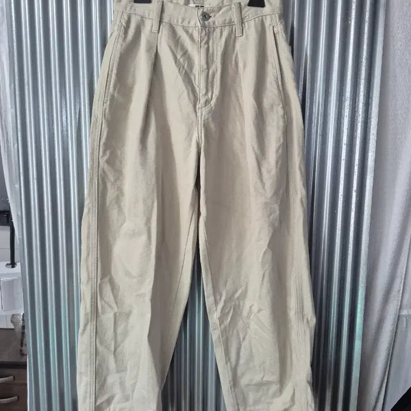 [BUNJANG] Uniqlo Women's Wide Leg Pants Beige / 23 유니클로 여성 와이드 팬츠 베이지