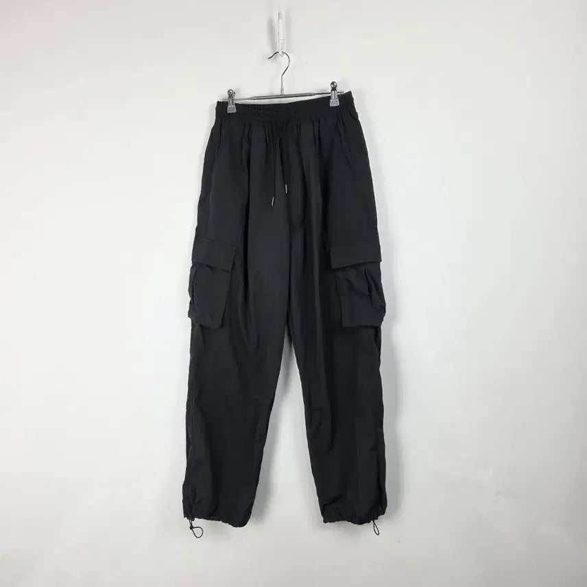 [BUNJANG] Not For Nerds One-Tuck Nylon Banding String Cargo Pants Black / 낫포너드 원턱 나일론 밴딩 스트링 카고 팬츠 블랙 남 28-30인치 260803