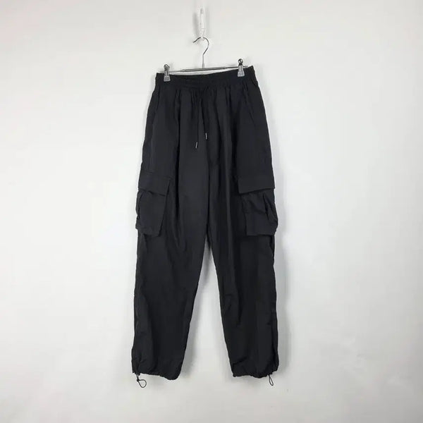 [BUNJANG] Not For Nerds One-Tuck Nylon Banding String Cargo Pants Black / 낫포너드 원턱 나일론 밴딩 스트링 카고 팬츠 블랙 남 28-30인치 260803