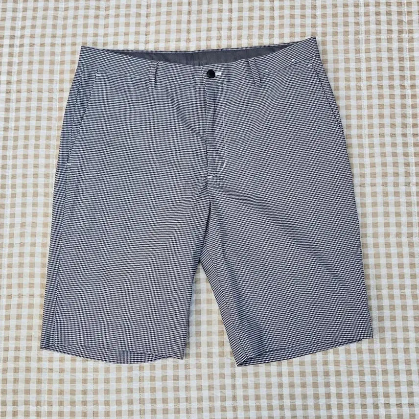 [BUNJANG] Uniqlo Gingham Check Stretch Shorts Size 32 / 유니클로 깅엄체크 스판 반바지 남자32