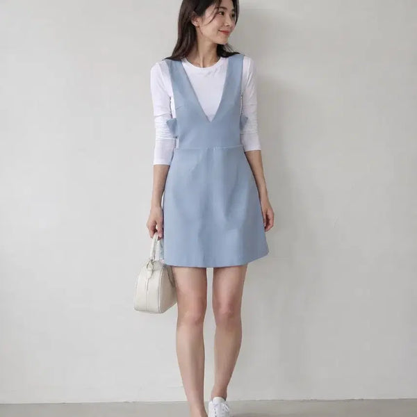 [BUNJANG] NAIN Sky Blue Overall Dress S / (새상품)NAIN 스카이 블루 멜빵 원피스 S