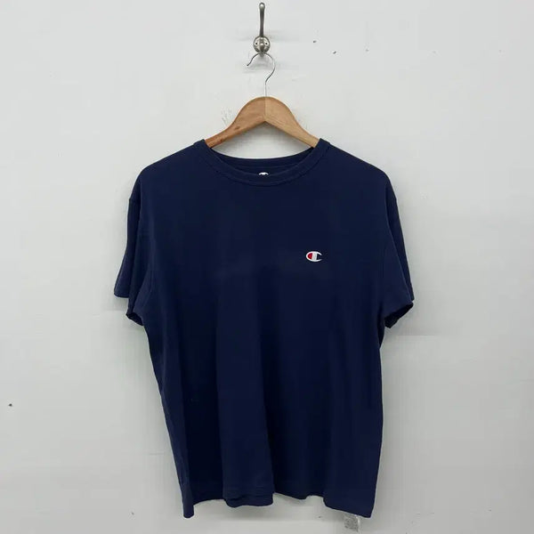 [BUNJANG] Champion Vintage Small Logo T-Shirt Navy / 챔피온 빈티지 스몰로고 반팔티 네이비 공용M