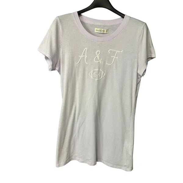 [BUNJANG] Abercrombie & Fitch Women's Lavender Short Sleeve T-Shirt / M 아베크롬비 여성 라벤더 반팔 티셔츠