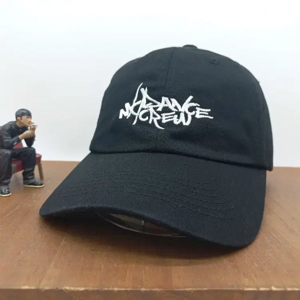 [BUNJANG] MOJAFACTORY Street Graffiti Logo Embroidered Unisex Casual Ball Cap Hat - Black / 스트리트 그래피티 로고 자수 유니섹스 데일리 캐주얼 볼캡 모자 블랙