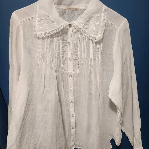 [BUNJANG] Nell Linen Blouse / 넬 린넨블라우스