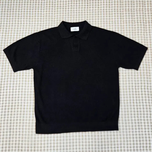 [BUNJANG] CustomAccolac Short Sleeve Knit Polo Shirt Men's Size 100 / 커스텀어클락 반소매 니트 카라티 남자100