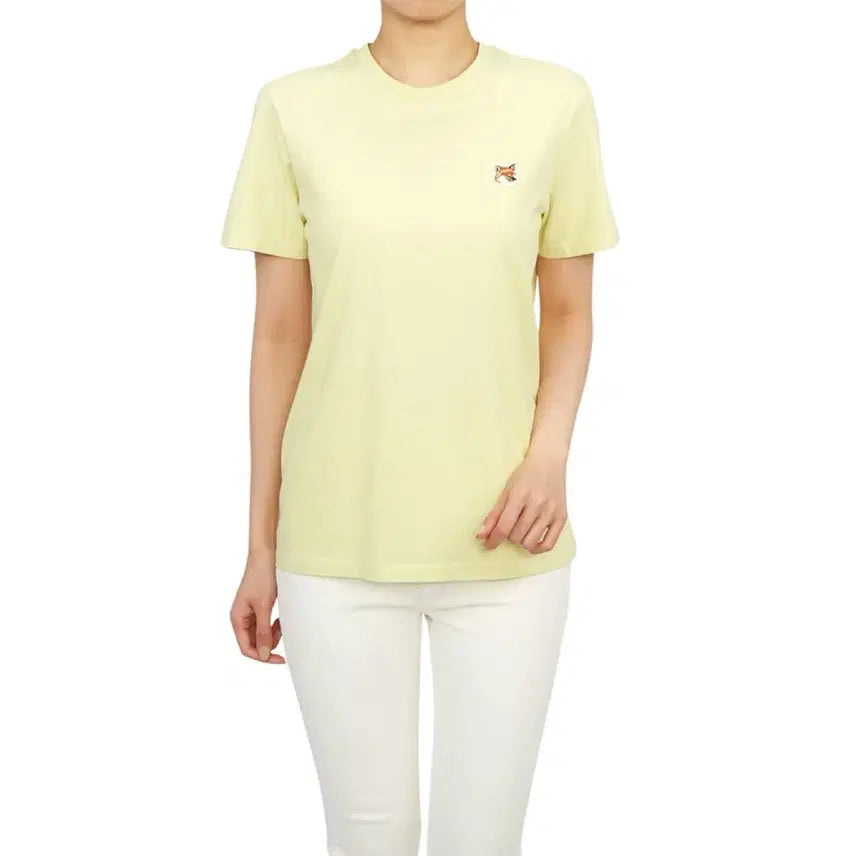 [BUNJANG] Maison Kitsuné Fox Head Lemon T-Shirt Women's Size S / [정품] 메종키츠네 폭스헤드 레몬 반팔티 여성 s