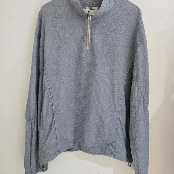 [BUNJANG] Time Homme Half Zip-Up Top Baby Blue / 타임옴므 하프집업 탑