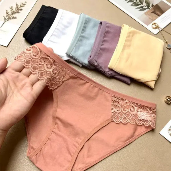 [BUNJANG] Women's Lace Panty 6-Piece Set Size 66 / 여성 속옷 레이스 팬티 6종 세트.66사이즈