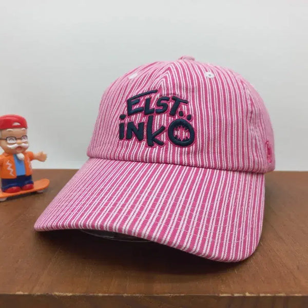 [BUNJANG] Hat's On Elstinko Stripe Baseball Cap Pink / 햇츠온 엘스팅코 스트라이프 볼캡 야구 모자 핑크