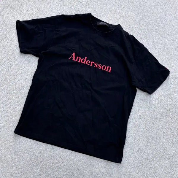 [BUNJANG] Andersson Bell Unisex Signature Embroidery Short-Sleeve T-Shirt / L 앤더슨벨 남여공용 시그니처 엠보더리 반팔 티셔츠 0601E
