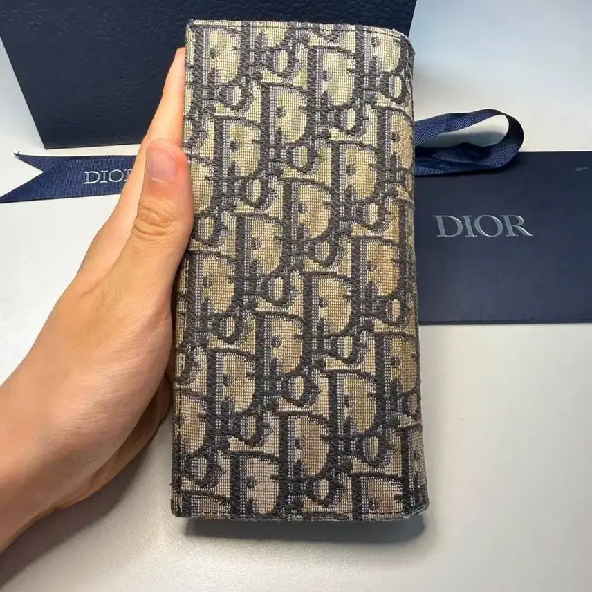[BUNJANG] Dior Dior Oblique Jacquard Long Wallet Beige & Black / [최저가/상태최고] 디올 오블리크 자카드 장지갑