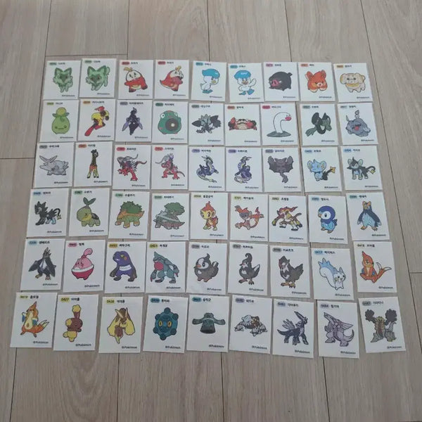 [BUNJANG] Pokemon Stickers Generation 4 & 9 Bundle Set (54/55) / 포켓몬 띠부씰 4, 9세대 55종중 54종을 일괄 판매합니다