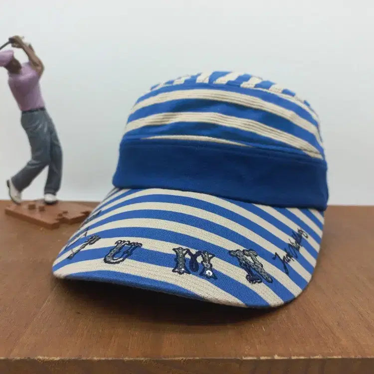 [BUNJANG] Jack Nicklaus Classic Marine Stripe Glitter Cubic Embroidery Golf Hat Navy / 잭니클라우스 클래식 마린 스트라이프 글리터 큐빅 자수 골프모자 네이비