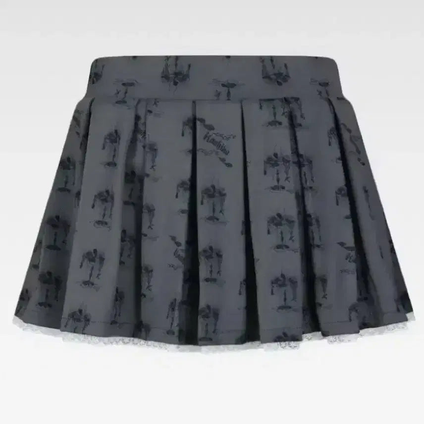 [BUNJANG] Cassico Jewel Cocktail Pleated Skirt Charcoal / 카시코 쥬얼칵테일플리츠 스커트 차콜