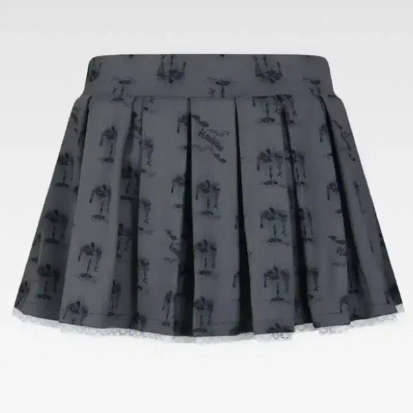 [BUNJANG] Cassico Jewel Cocktail Pleated Skirt Charcoal / 카시코 쥬얼칵테일플리츠 스커트 차콜