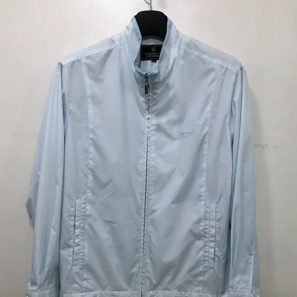 [BUNJANG] University Cambridge Light Blue High-Neck Zip-Up Jacket / University Cambridge 라이트 블루 하이넥 집업 재킷