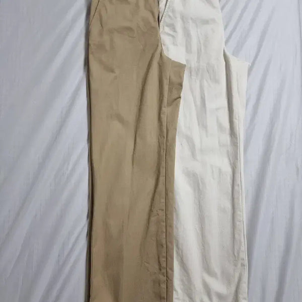 [BUNJANG] Musinsa Standard Wide Chino Pants Beige/Cream / 무신사스탠다드 와이드 치노 팬츠 베이지, 크림 26