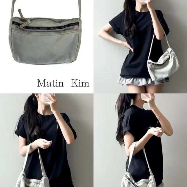 [BUNJANG] Matinkim Denim Shoulder Bag / 마뗑킴 데님 숄더백